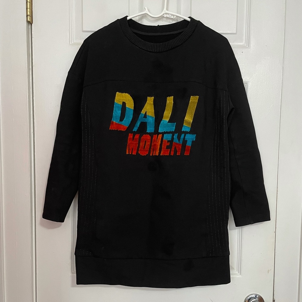 Girls Women’s Sweatshirt Oversized Long Black with logo Dali